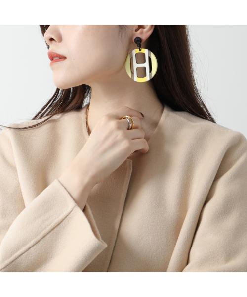 セール】エルメス Hermes HERMES ピアス H EQUIPE アッシュ