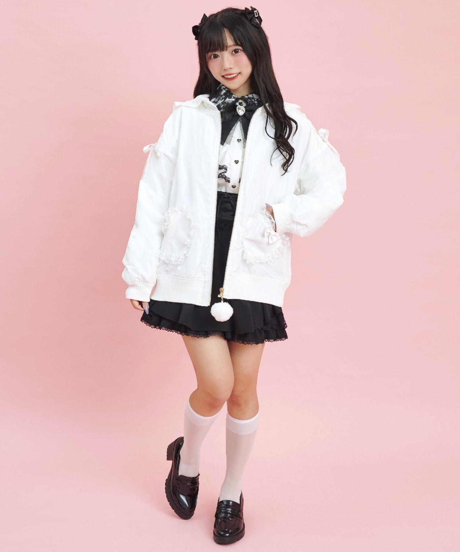 Secret Honey フリルフードブルゾン Secret Honey（シークレットハニー）の「フリルフードブルゾン