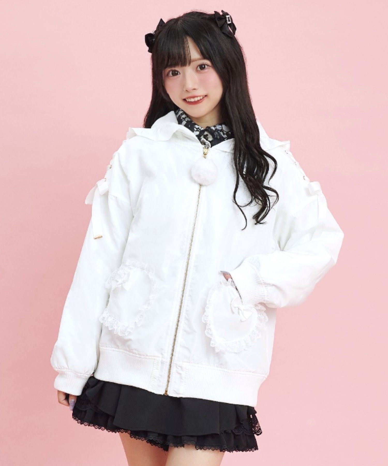 シークレットハニー Secret Honey ファーうさ耳中綿入りブルゾン