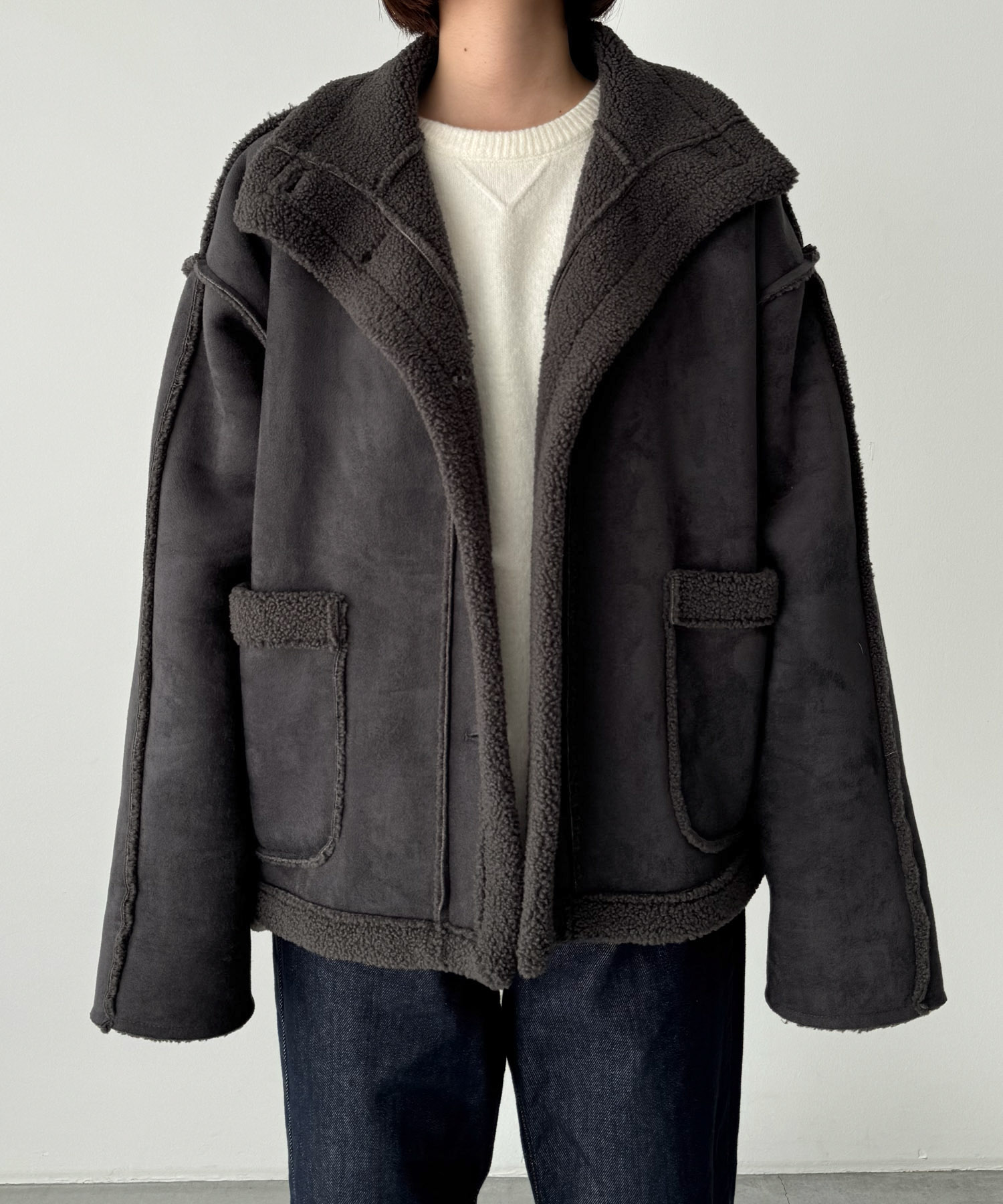 CANAL JEAN El mar フェイクムートンジャケット セール】キャナルジーン CANAL JEAN El mar(エルマール