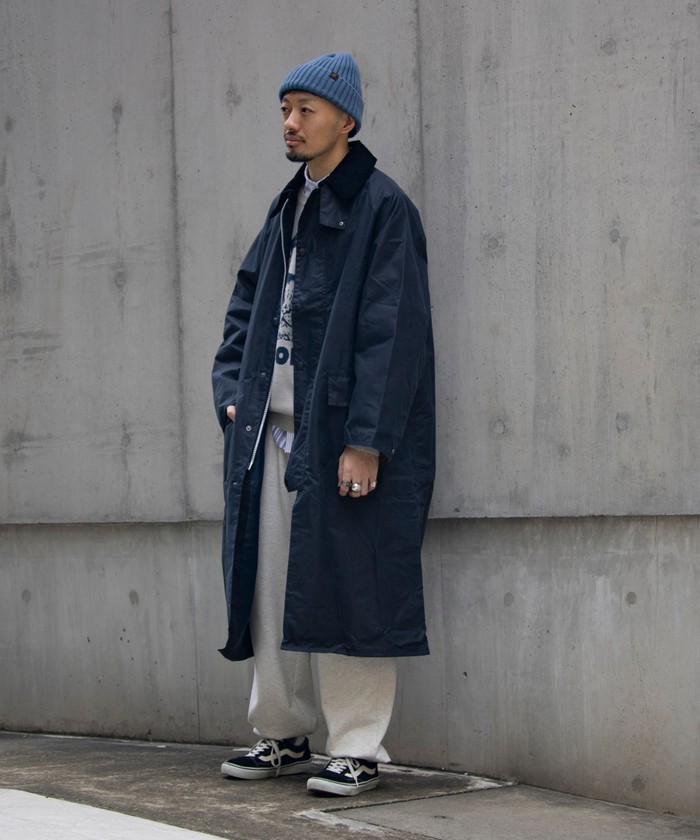 Barbour】BURGHLEY バーレー ワックス コットン ロング コート