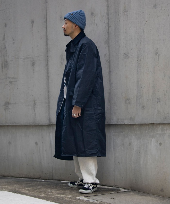 BURGHLEY / バーレー】ワックス コットン ロング コート