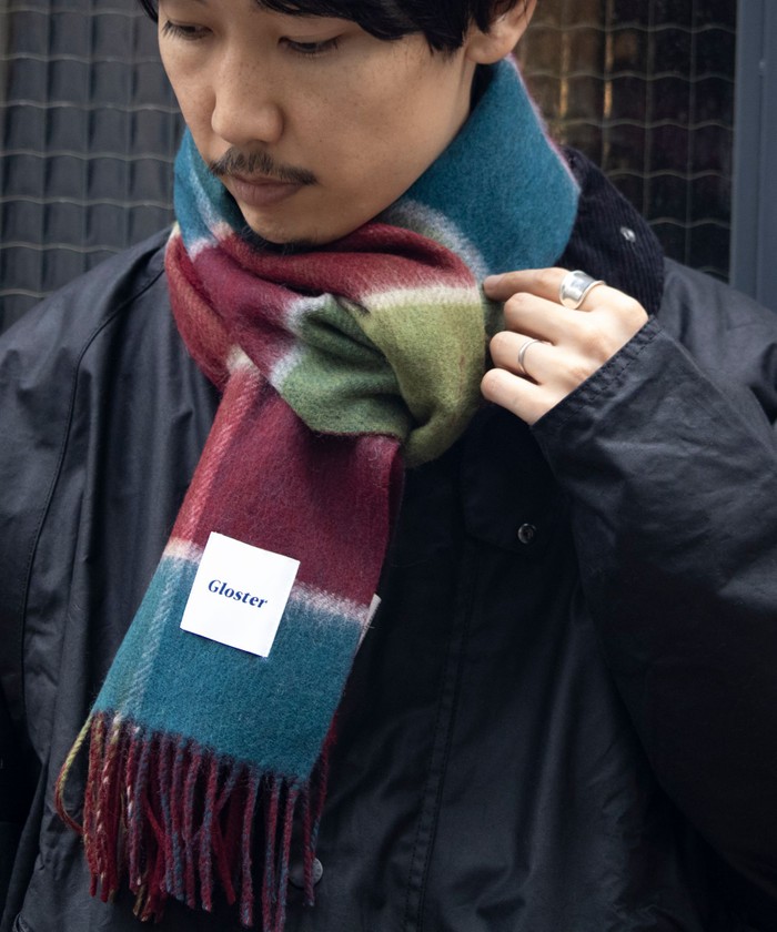 GLOSTER カシミヤマフラー セール 20%OFF】【GLOSTER/グロスター】カシミヤブレンドウール