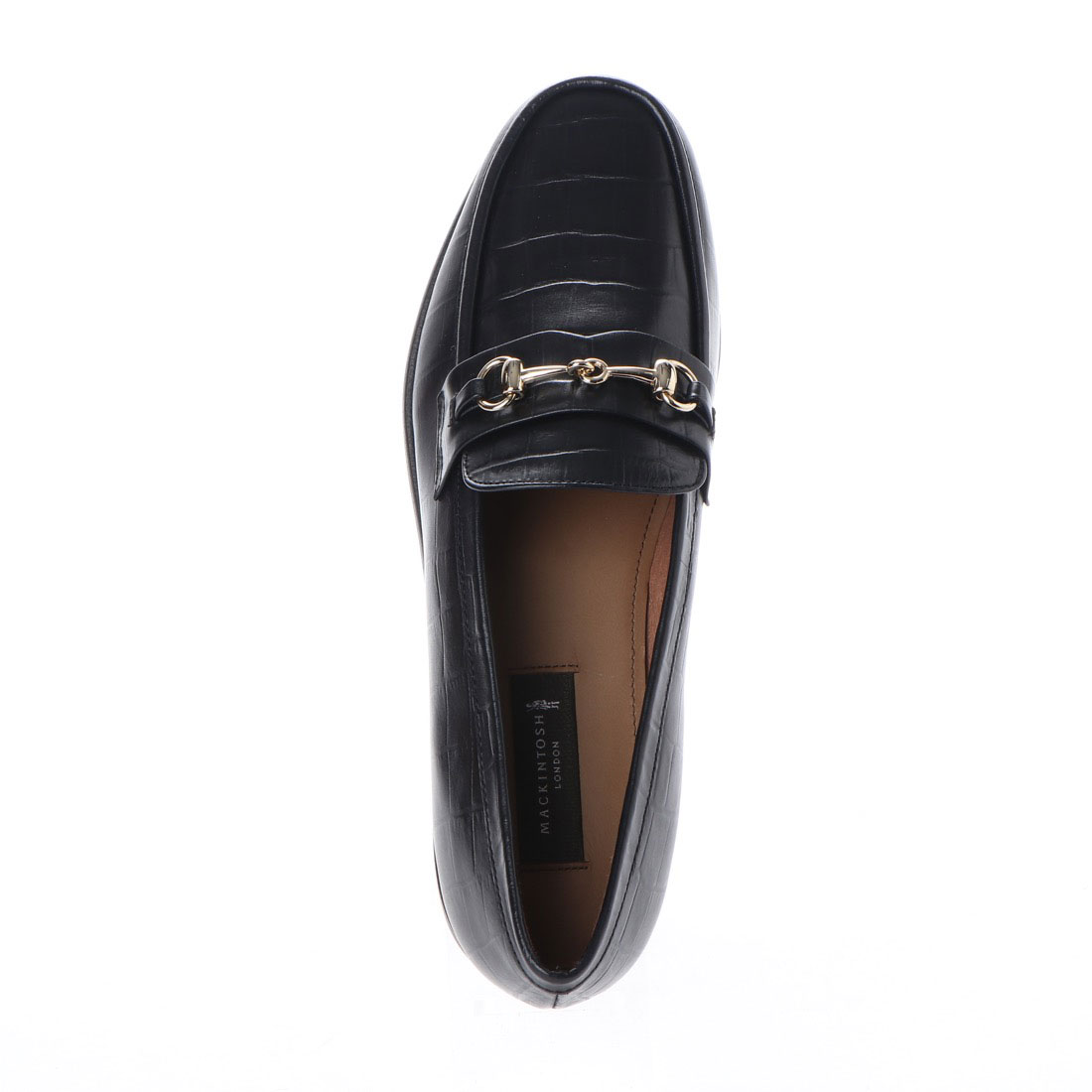 【極美品】 MACKINTOSH マッキントッシュ ローファー S 黒 ゴールド 極美品 マッキントッシュフィロソフィー ローファー 本革 24.5cm