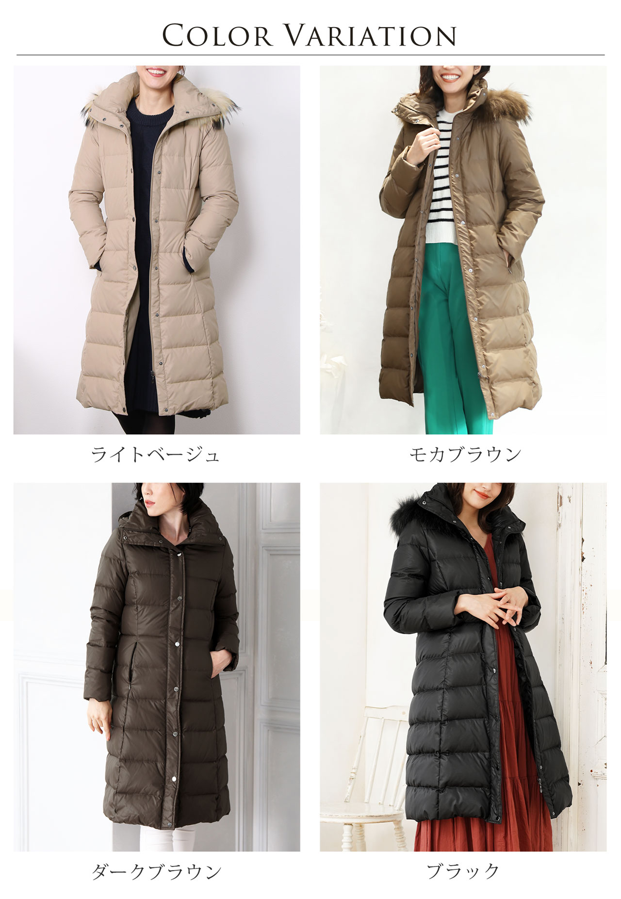 Filomo ダウンコート レディース フード ファー 付き ロング ダウンコート レディース フード付き ファー 付き フォックス