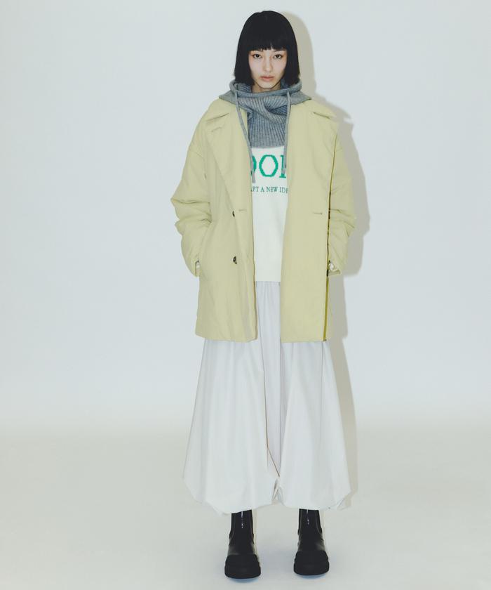 セール 50%OFF】ETHERMALOFT(R)中綿ミドル丈タブルコート