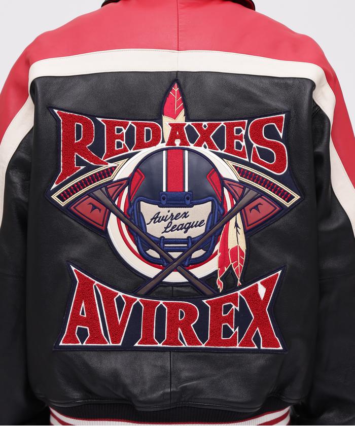 AVIREX VARSITY レザージャケット L 赤 AVIREX VARSITY レザージャケット L 赤