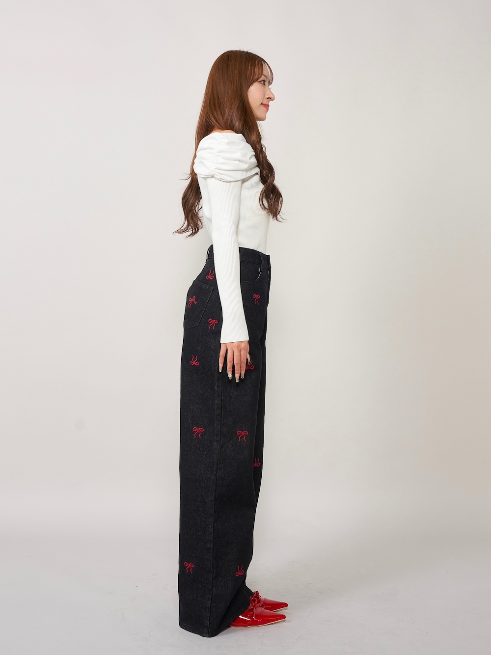 ダーリッチ Darich ランダムリボンデニムパンツ(507605808 ダーリッチ Darich ランダムリボンデニムパンツ(507605808