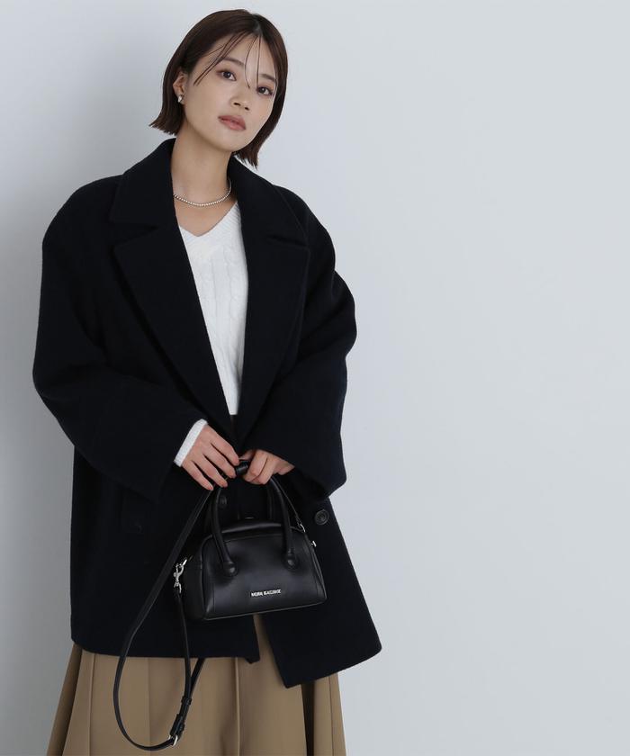 セール 10%OFF】ダブルブレストフォルムミドルコート 24AW