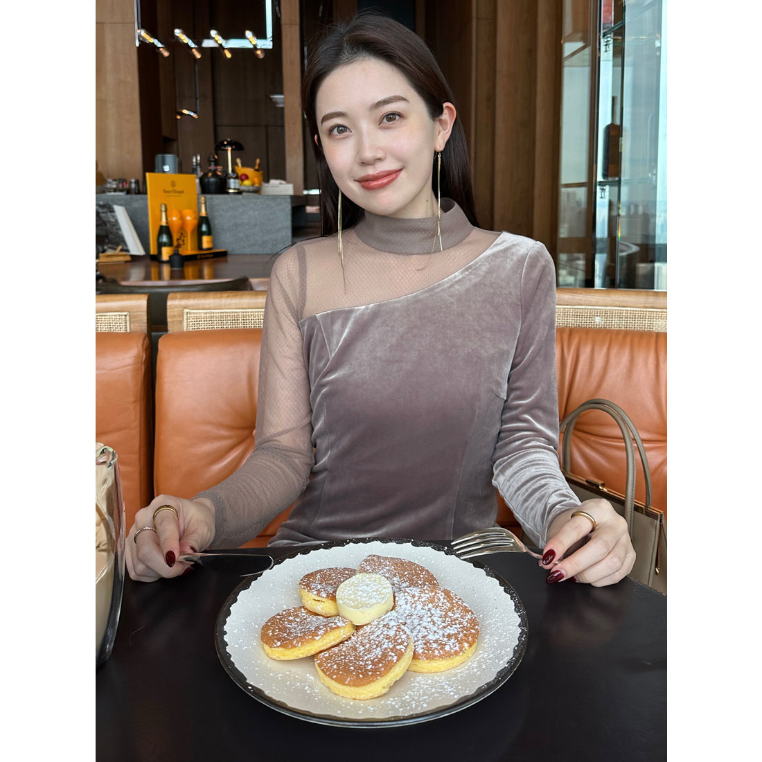 アニュアンス anuans シアーコンビタイトワンピース(507605011 アニュアンス anuans シアーコンビタイトワンピース(507605011