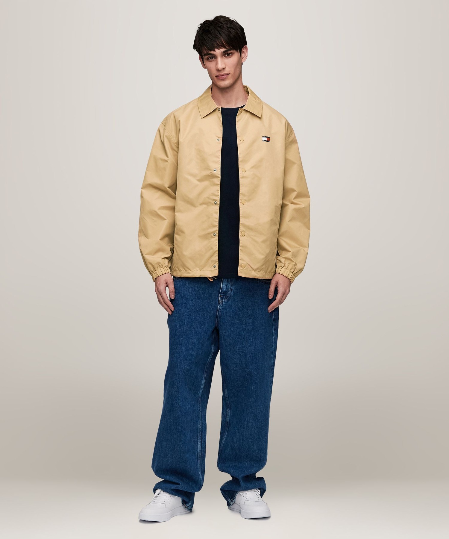 美品/TOMMY JEANS/ブラック デニムジャケット/黒系【L