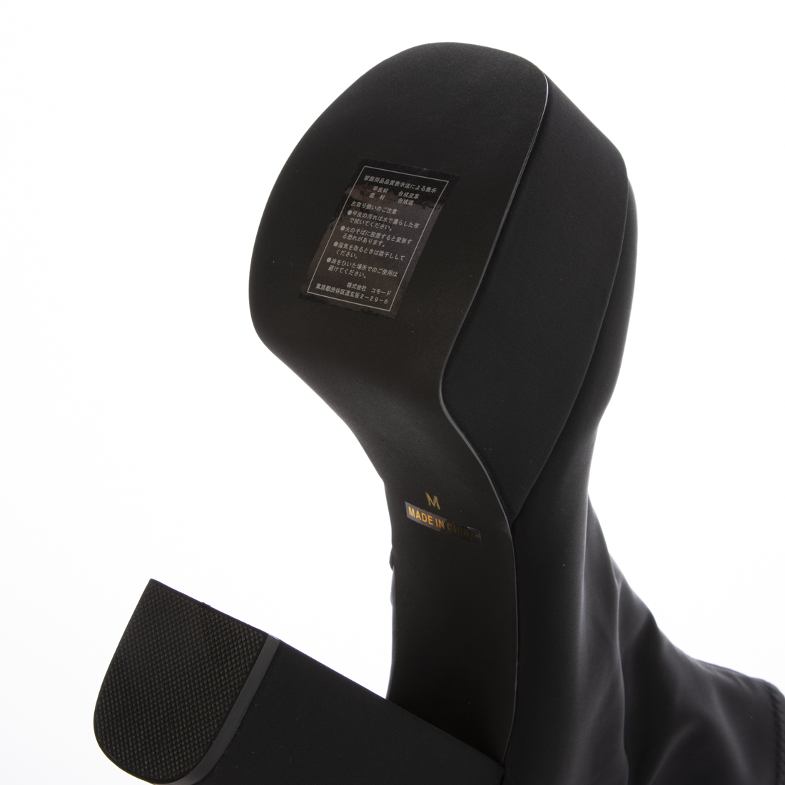 【R&E】 厚底チャンキーヒールNEOストレッチショートブーツ ブラック アールアンドイー R&E【R&E】厚底チャンキーヒールNEOストレッチ