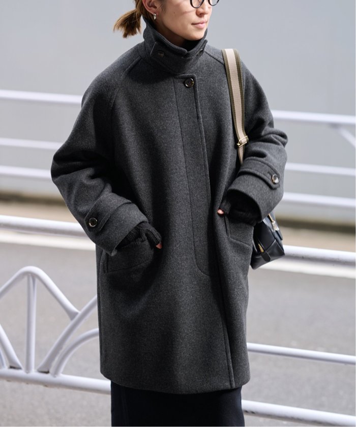≪追加≫ラムウールMIXシャルムバルカラーコート（ステンカラー