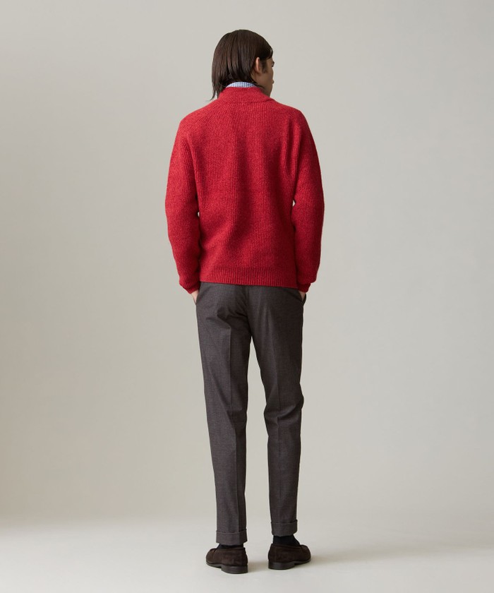 セール 20%OFF】【Cash Lamb's Wool】ハーフジップニット