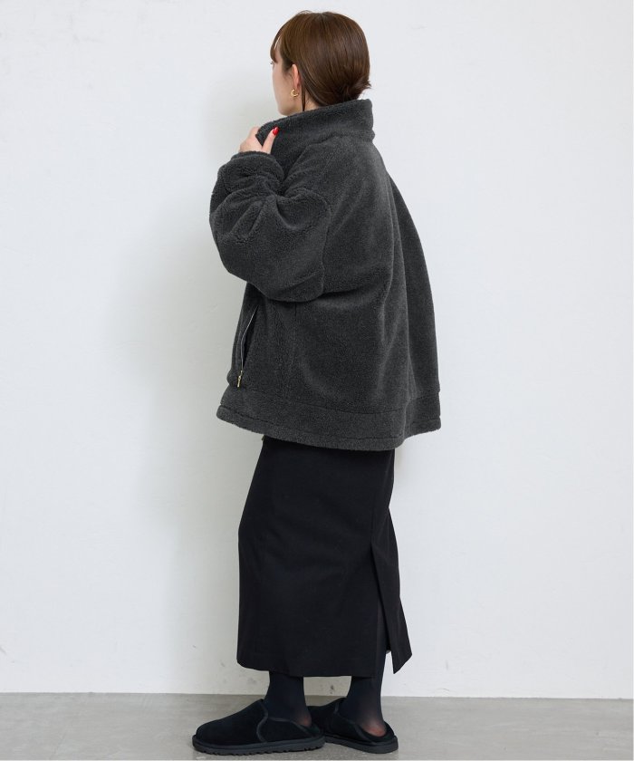 セール 30%OFF】《追加》ウール混ボアスタンドコクーンブルゾン