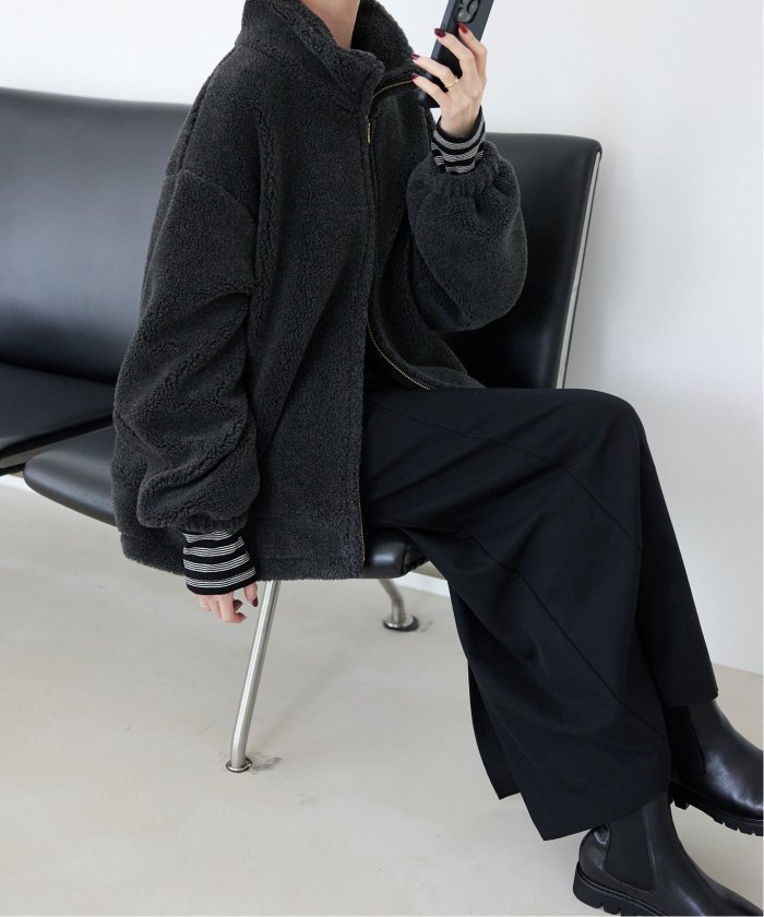 セール 30%OFF】《追加》ウール混ボアスタンドコクーンブルゾン セール 30%OFF】《追加》ウール混ボアスタンドコクーンブルゾン
