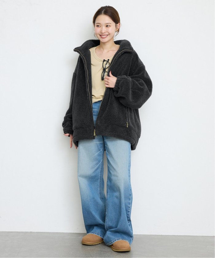 セール 30%OFF】《追加》ウール混ボアスタンドコクーンブルゾン