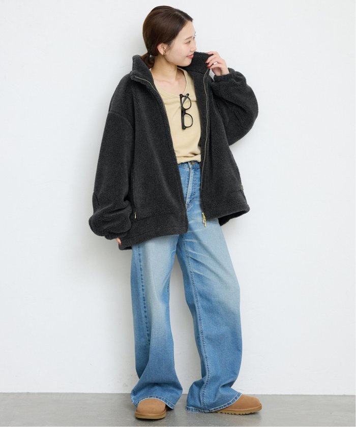 セール 30%OFF】《追加》ウール混ボアスタンドコクーンブルゾン セール 30%OFF】《追加》ウール混ボアスタンドコクーンブルゾン