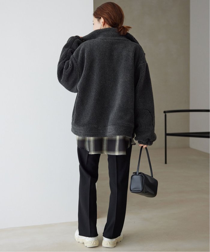 セール 30%OFF】《追加》ウール混ボアスタンドコクーンブルゾン セール 30%OFF】《追加》ウール混ボアスタンドコクーンブルゾン