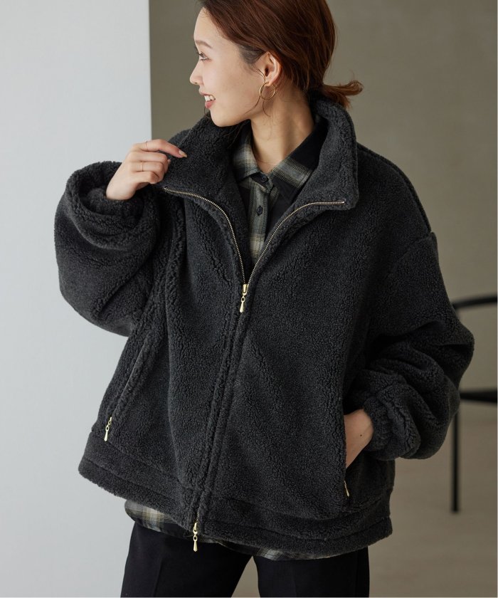 セール 30%OFF】《追加》ウール混ボアスタンドコクーンブルゾン