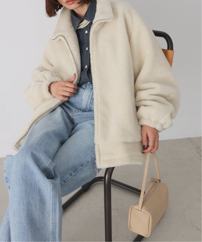 セール 30%OFF】《追加》ウール混ボアスタンドコクーンブルゾン セール 30%OFF】《追加》ウール混ボアスタンドコクーンブルゾン