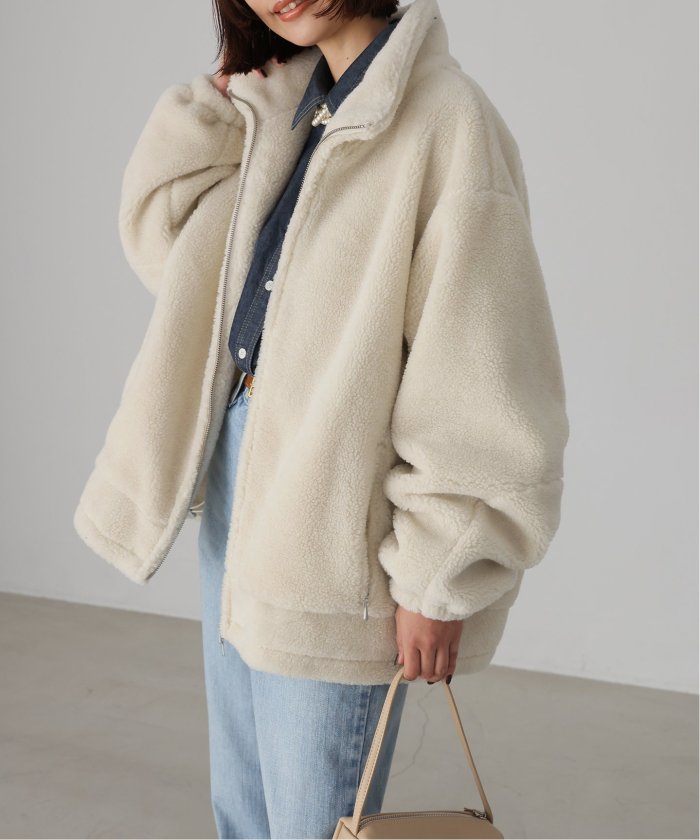 セール 30%OFF】《追加》ウール混ボアスタンドコクーンブルゾン
