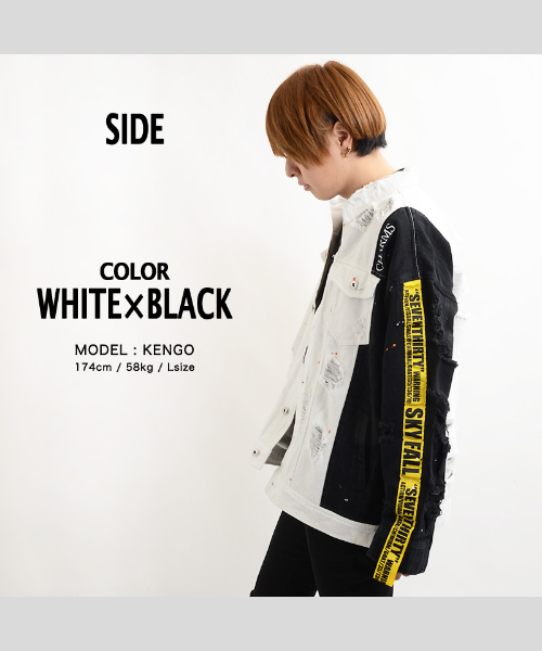 denimdungaree 刺繍ペンキとばし　02 denimdungaree 刺繍ペンキとばし02