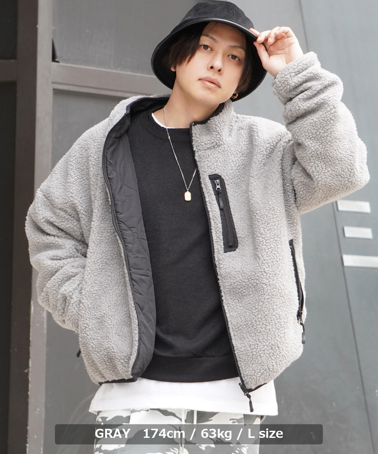 【ほぼ新品】リングジャケット　ウールブルゾン ほぼ新品】リングジャケット ウールブルゾン