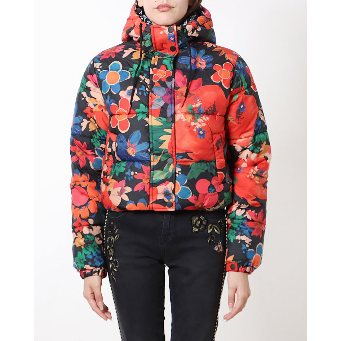 セール70%OFF】デシグアル Desigual 花柄 ショート パデッド