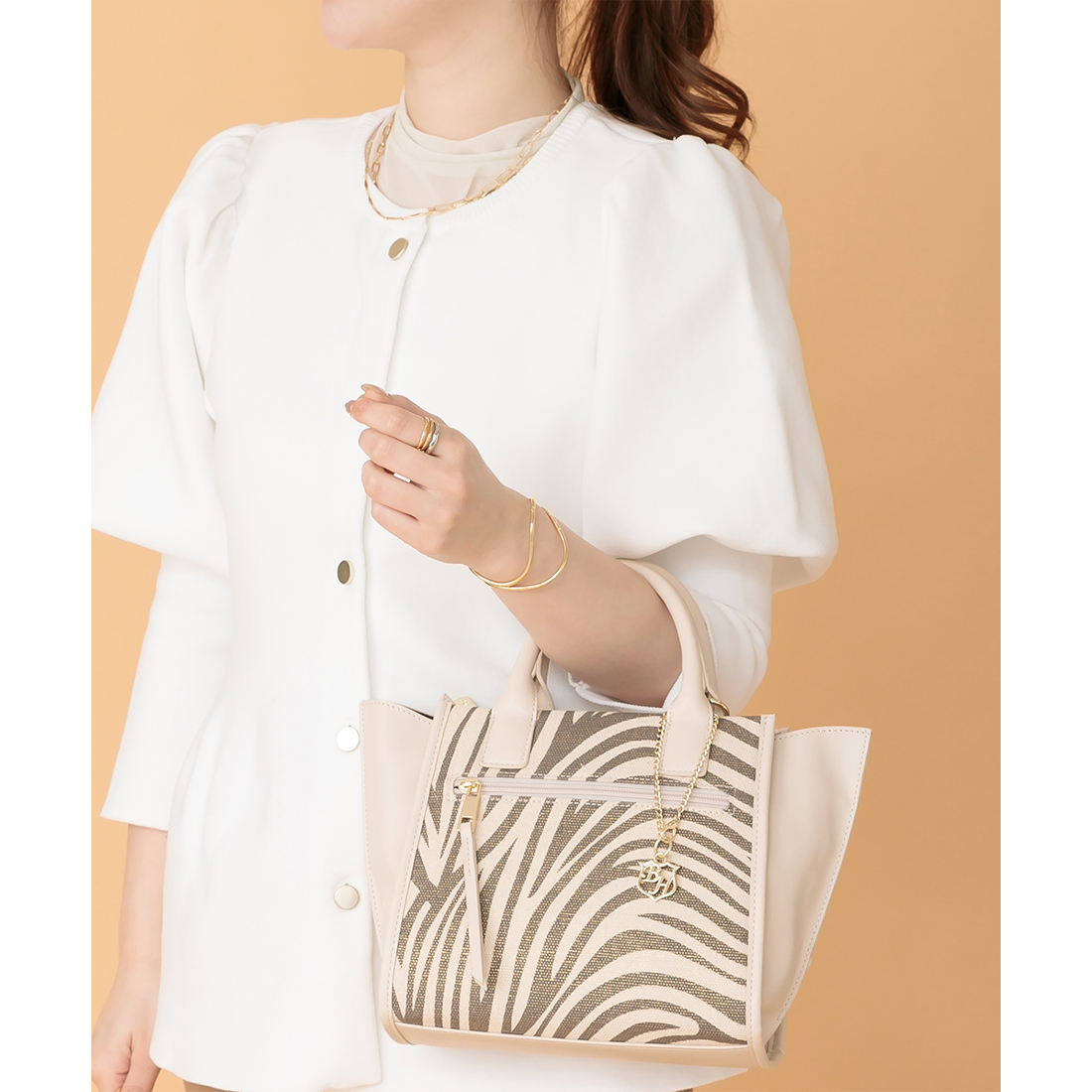 セール】ベース BASE 2WAY ゼブラ柄ショルダーバッグ(505968202
