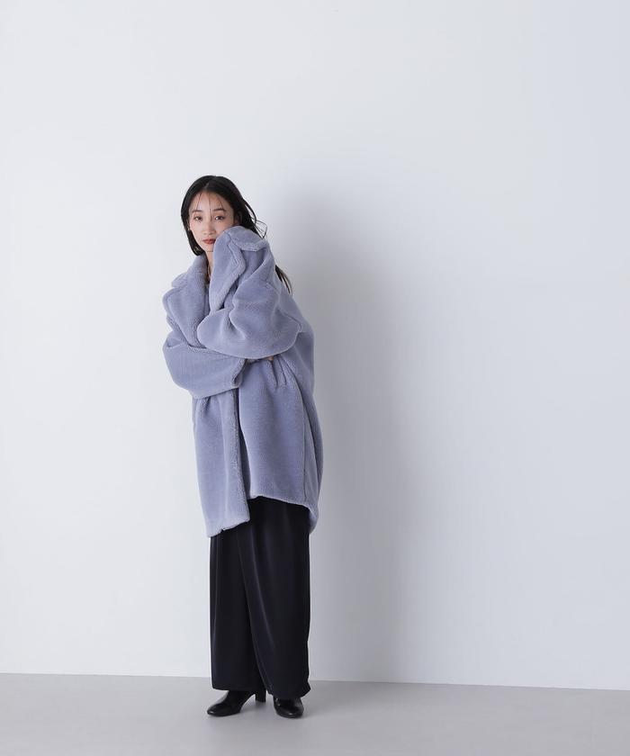セール】ボアロングコート 24AW(506737512) | ナチュラル