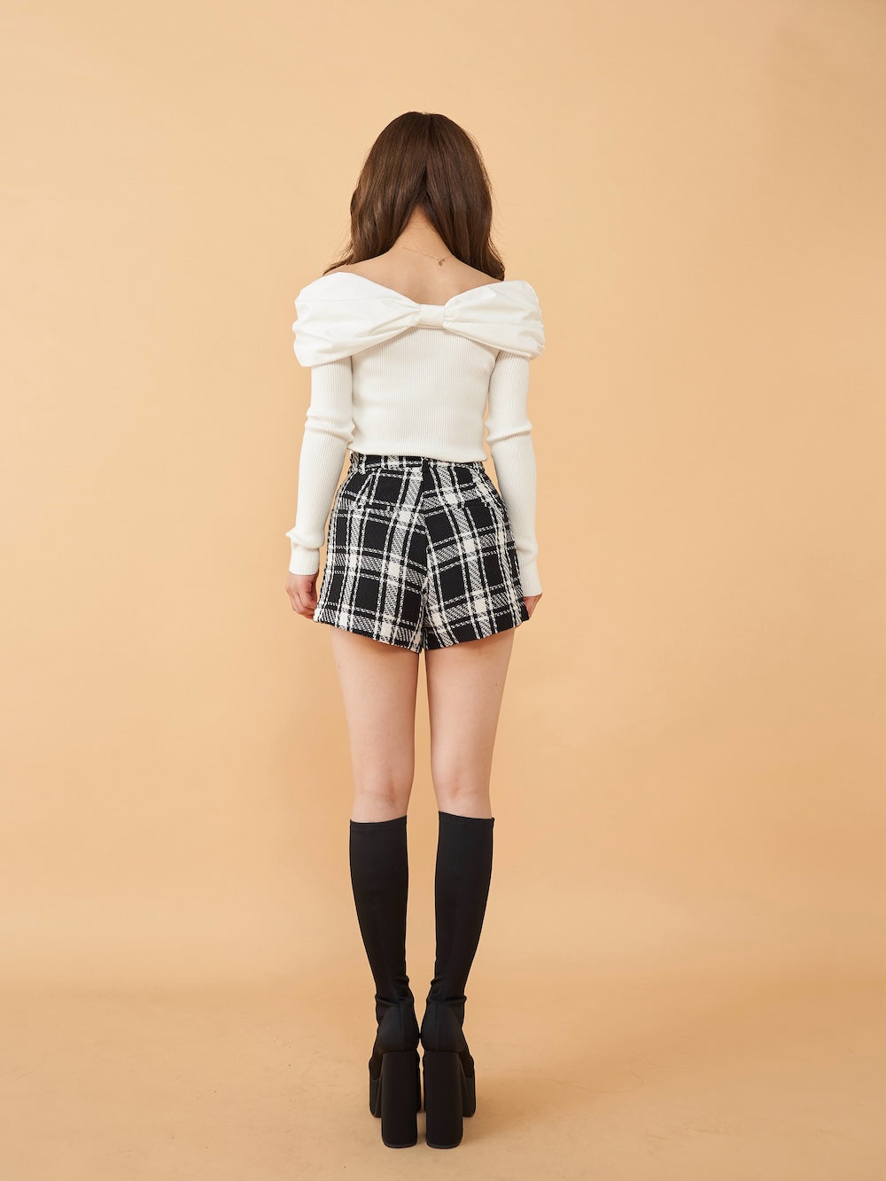 ダーリッチ Darich チェックツイードハイウエストショートパンツ(506855825) | Darich(Darich) - d fashion