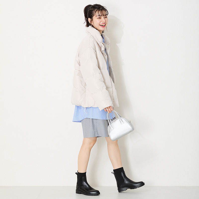 オリエンタルトラフィック リブニットブーツ 新品未使用 セール】防水 撥水 防滑 レイン 晴雨兼用 レインブーツ 切替