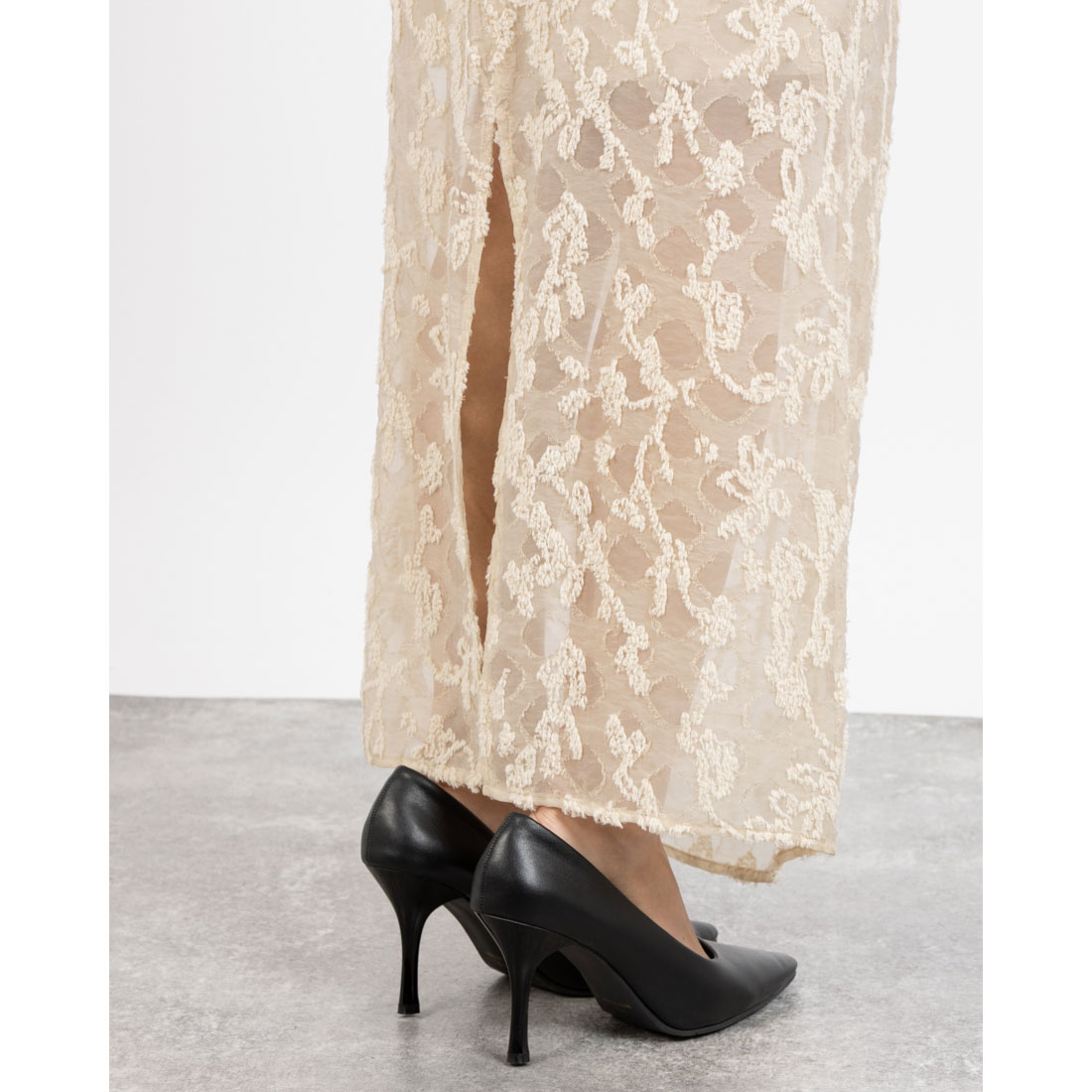 クラネ CLANE FLOWER JACQUARD WAIST DRAPE ONEPIECE(507521707 クラネ CLANE FLOWER JACQUARD WAIST DRAPE ONEPIECE(507521707
