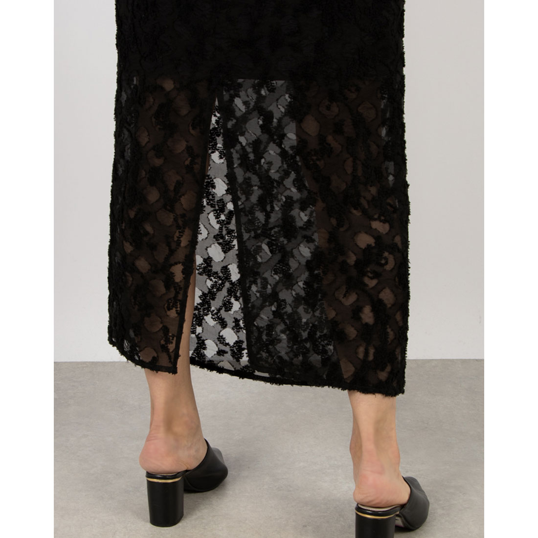 クラネ CLANE FLOWER JACQUARD WAIST DRAPE ONEPIECE(507521707 クラネ CLANE FLOWER JACQUARD WAIST DRAPE ONEPIECE(507521707