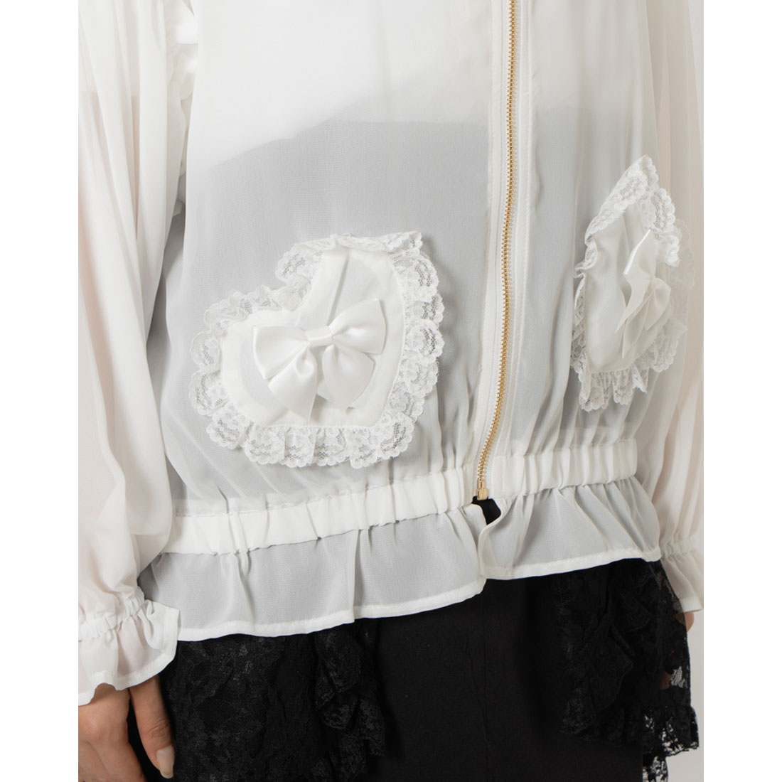 New Arrival】うさ耳フリルシフォンパーカー | Secret Honey