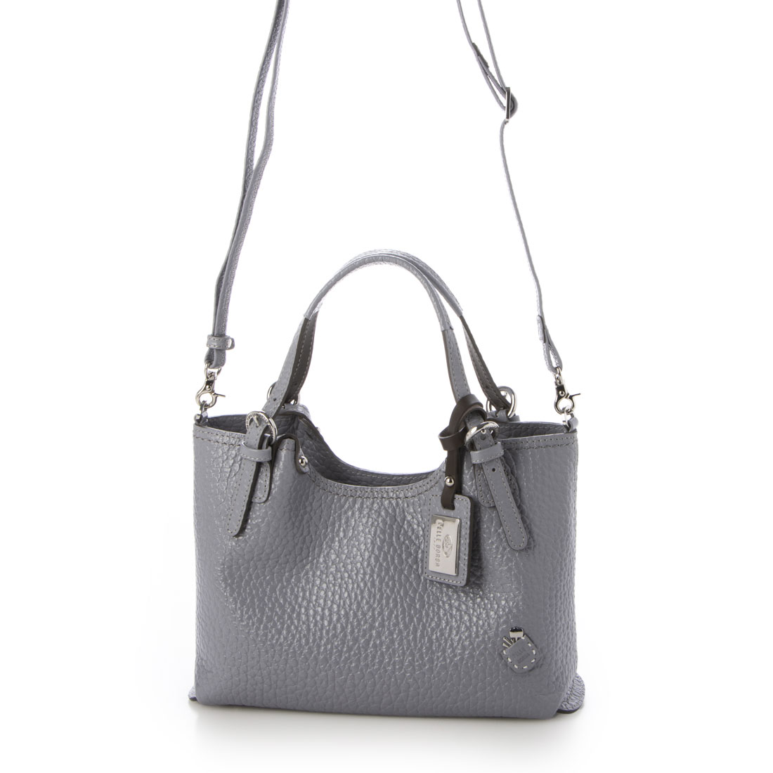 PELLE BORSA ホワイトハンドバッグ 新品同様です。 ペレボルサ PELLE BORSA ハンドバッグ （ブラック） -靴