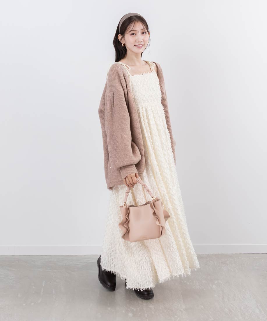 【美品】ココディール　クロップドニット×ジレワンピセット 新作紹介】 ショートニットボレロメキャミワンピース price