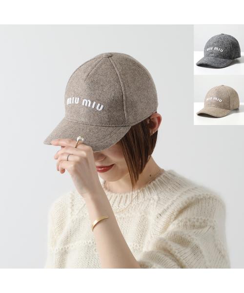 MIUMIU ベースボールキャップ 5HC179 2CSI ウール(507700580 MIUMIU ベースボールキャップ 5HC179 2CSI ウール(507700580