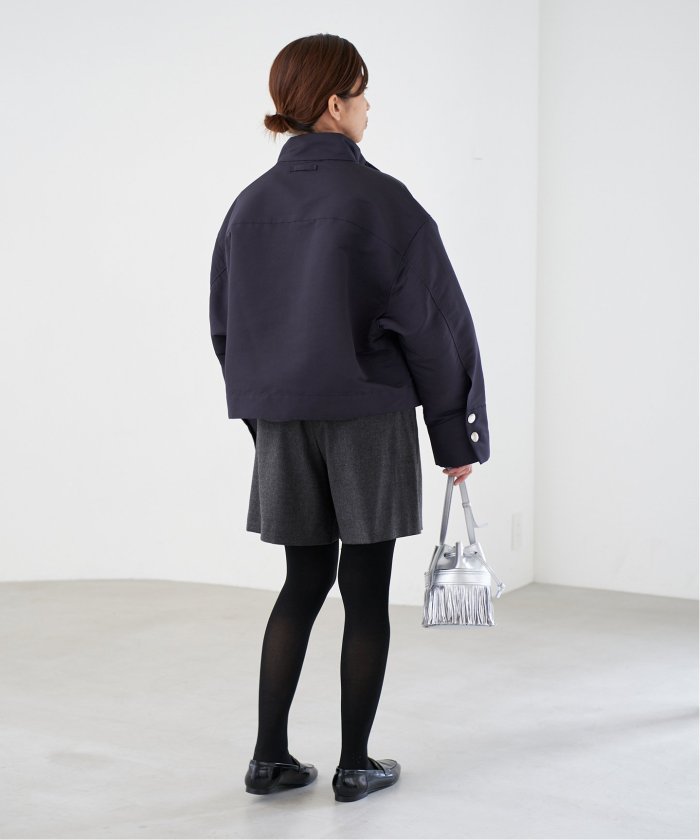 IENA ウォッシャブルウールショートパンツ ブラック イエナ IENA 《追加》ウォッシャブルウールショートパンツ