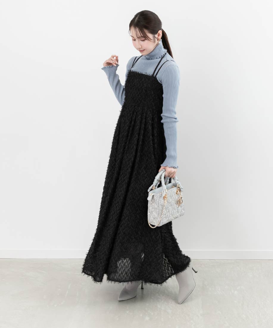 セール 30%OFF】ランダ RANDA クロップド丈ニット＆シャギー