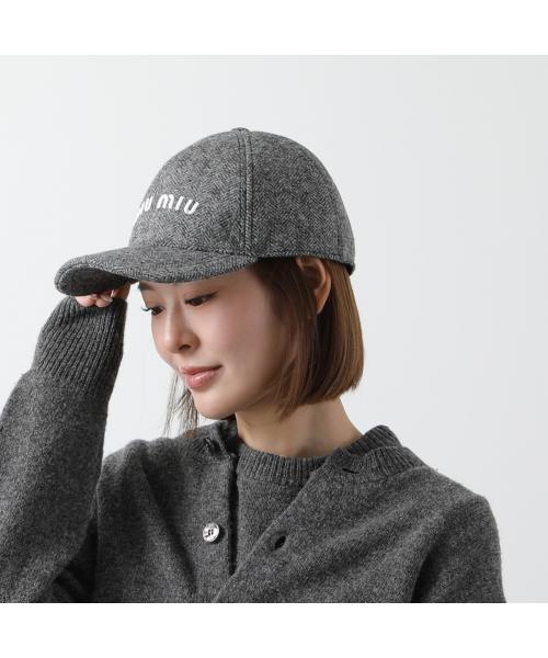 MIUMIU ベースボールキャップ 5HC179 2CSI ウール(507700580 MIUMIU ベースボールキャップ 5HC179 2CSI ウール(507700580