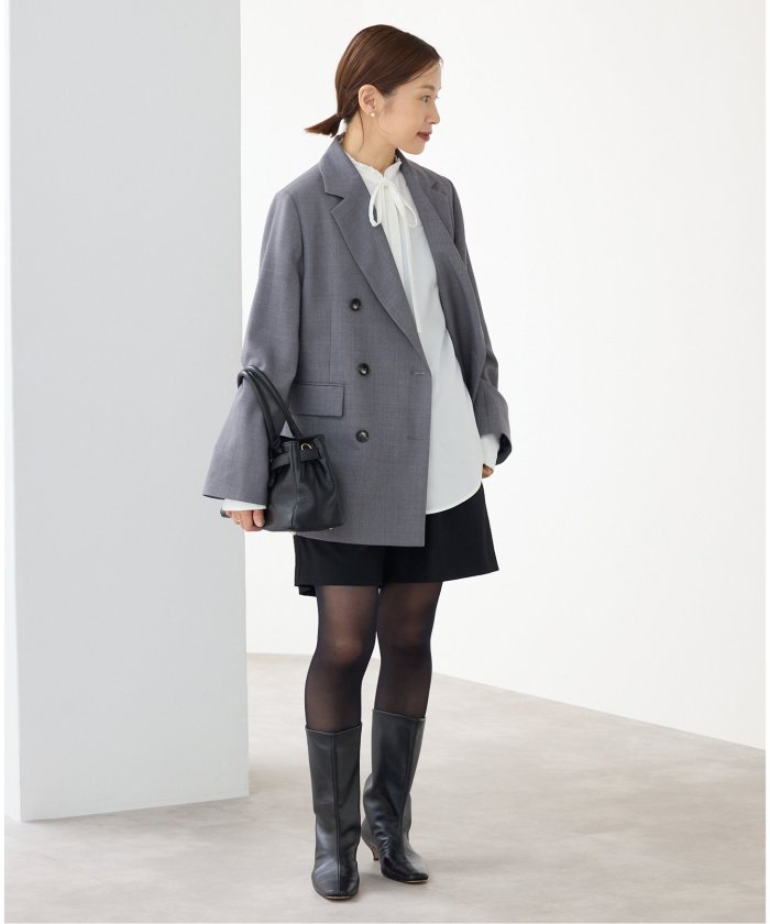 IENA ウォッシャブルウールショートパンツ ブラック イエナ IENA