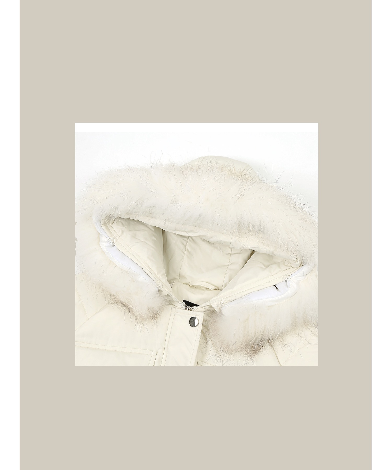 LA POMME petit （ラポミ プチ）　ダウンコート　ホワイト ラポミ プチ LA POMME petit Puff Belted Duck Down Coat ベルト