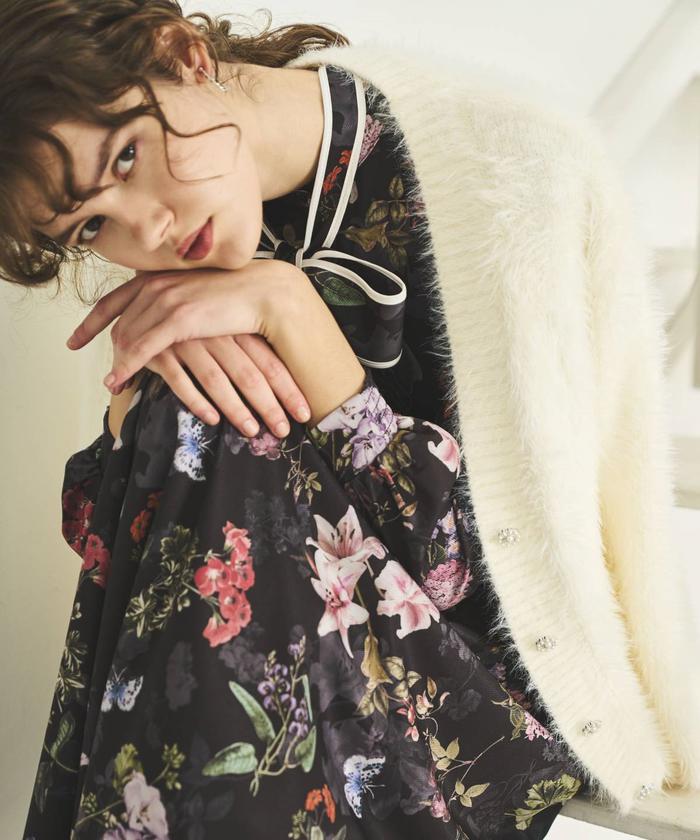 フラワーガーデンプリントワンピース(507714616) | AND COUTURE フラワーガーデンプリントワンピース(507714616) | AND COUTURE