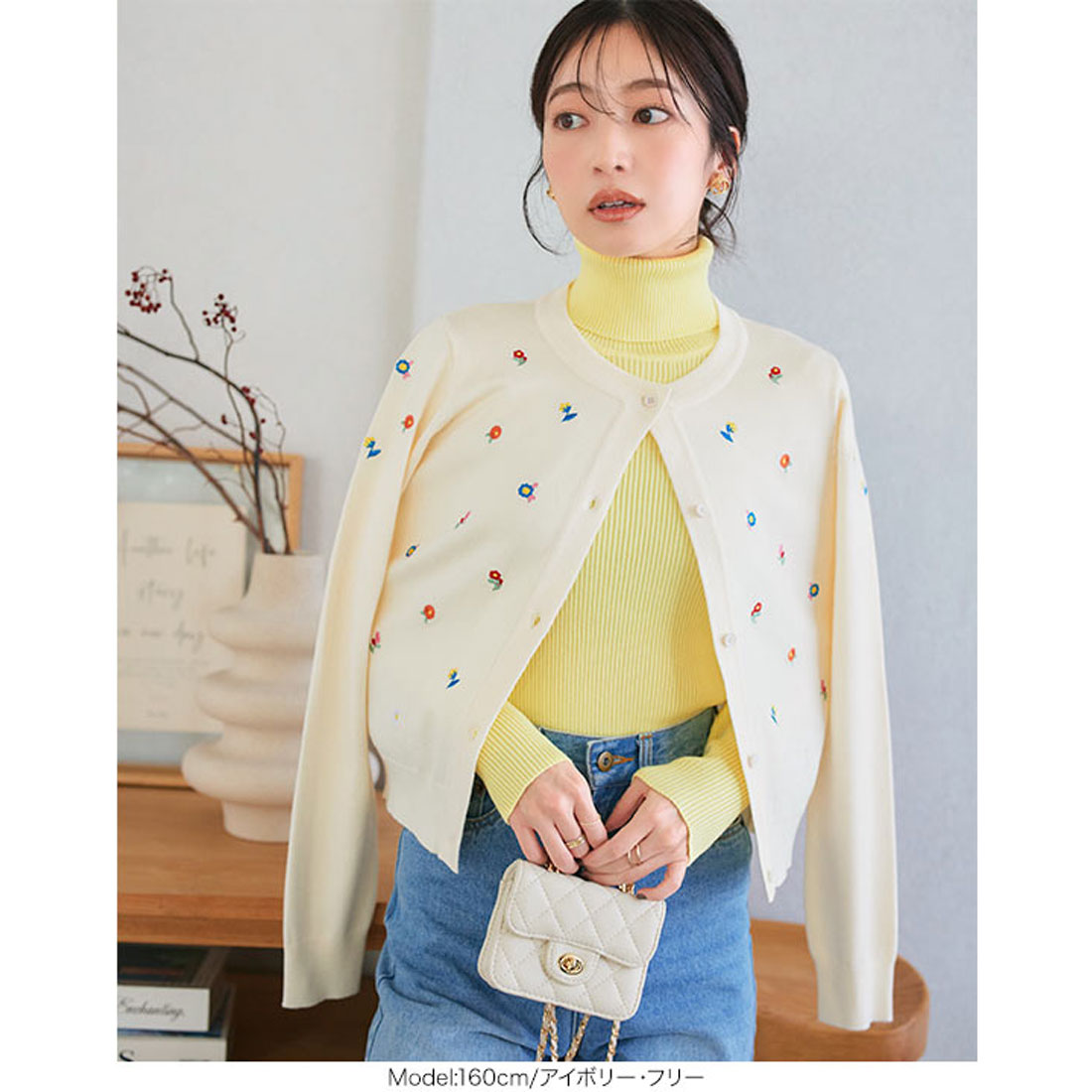 CRYSTAL-KOBE 刺繍入りニットセーター Vintage Crystal Kobe Sweater Womens Medium M Black Pocket