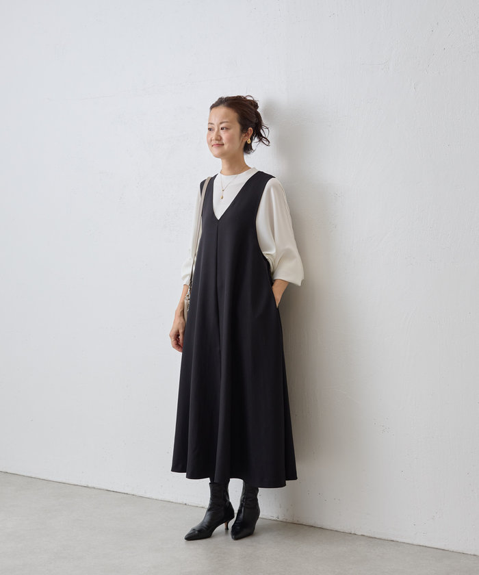 ビアズリー　ニットコンビドルマンブラウス BEARDSLEY ブラウス シャツ 「すぐにお届け」ニットコンビ