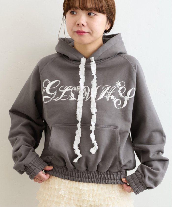 GLOWNY グレー クロップドパーカー GLOWNY グレー クロップドパーカー