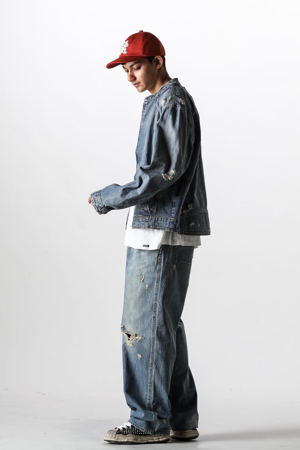 カミヤ KAMIYA Denim Wide Pants （BLACK） -デザイナーズ