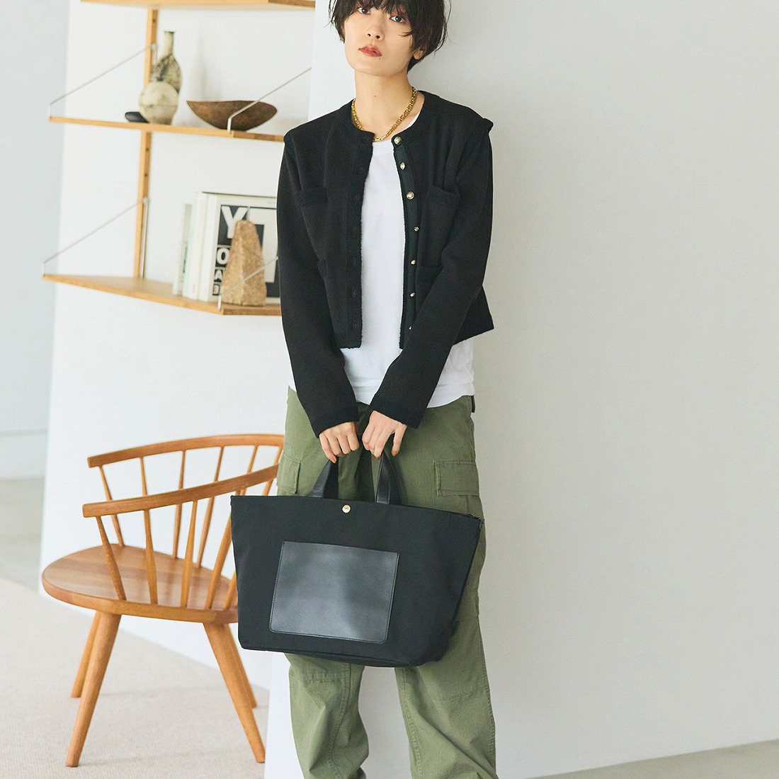 【美品】TOPKAPI トプカピ　CALM A4 トートバッグ ブラック トプカピ TOPKAPI CALM A4 トートバッグ （ブラック） -靴